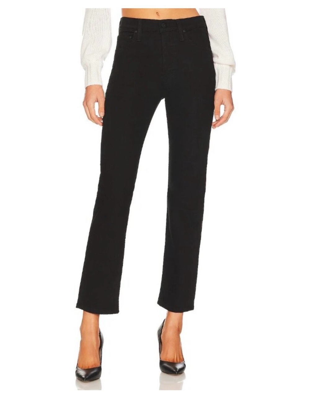 MOTHER The Tomcat Ankle Black Jeans
